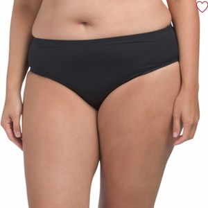 Ladies Leilani Plus Shaping Bikini Bottom Black 24W NWT